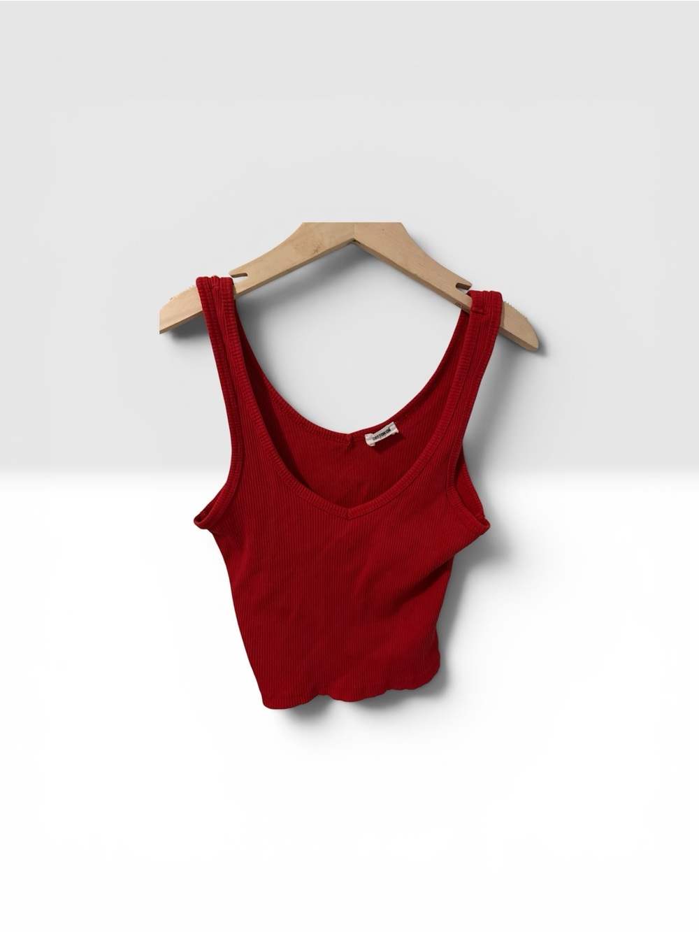 Cotton On Scarlet Ribbed V-Neck Tank